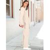 imageANRABESS Womens 2 Piece Outfits Sweater Sets Knit Crewneck Tops Wide Leg Pants 2024 Fall Casual Matching Lounge Set ClothesBeige