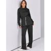 imageANRABESS Womens 2 Piece Sweatsuits Turtleneck Sweatshirts Sweatpants Tracksuit Sets 2024 Fall Sweat Lounge Matching OutfitsBlack