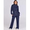 imageANRABESS Womens 2 Piece Sweatsuits Turtleneck Sweatshirts Sweatpants Tracksuit Sets 2024 Fall Sweat Lounge Matching OutfitsNavy Blue