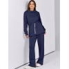 imageANRABESS Womens 2 Piece Sweatsuits Turtleneck Sweatshirts Sweatpants Tracksuit Sets 2024 Fall Sweat Lounge Matching OutfitsNavy Blue