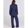 imageANRABESS Womens 2 Piece Sweatsuits Turtleneck Sweatshirts Sweatpants Tracksuit Sets 2024 Fall Sweat Lounge Matching OutfitsNavy Blue