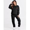 imageANRABESS Womens Two Piece Outfits Lounge Set Long Sleeve Crewneck Sweatshirt Jogger Pants Tracksuit Sweatsuit 2024 Fall SetsBlack