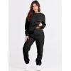 imageANRABESS Womens Two Piece Outfits Lounge Set Long Sleeve Crewneck Sweatshirt Jogger Pants Tracksuit Sweatsuit 2024 Fall SetsBlack