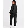 imageANRABESS Womens Two Piece Outfits Lounge Set Long Sleeve Crewneck Sweatshirt Jogger Pants Tracksuit Sweatsuit 2024 Fall SetsBlack