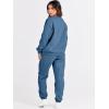 imageANRABESS Womens Two Piece Outfits Lounge Set Long Sleeve Crewneck Sweatshirt Jogger Pants Tracksuit Sweatsuit 2024 Fall SetsBlue