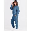 imageANRABESS Womens Two Piece Outfits Lounge Set Long Sleeve Crewneck Sweatshirt Jogger Pants Tracksuit Sweatsuit 2024 Fall SetsBlue