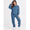 imageANRABESS Womens Two Piece Outfits Lounge Set Long Sleeve Crewneck Sweatshirt Jogger Pants Tracksuit Sweatsuit 2024 Fall SetsBlue