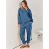 imageANRABESS Womens Two Piece Outfits Lounge Set Long Sleeve Crewneck Sweatshirt Jogger Pants Tracksuit Sweatsuit 2024 Fall SetsBlue