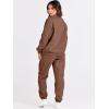 imageANRABESS Womens Two Piece Outfits Lounge Set Long Sleeve Crewneck Sweatshirt Jogger Pants Tracksuit Sweatsuit 2024 Fall SetsCoffee