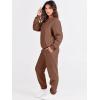 imageANRABESS Womens Two Piece Outfits Lounge Set Long Sleeve Crewneck Sweatshirt Jogger Pants Tracksuit Sweatsuit 2024 Fall SetsCoffee