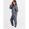 imageANRABESS Womens Two Piece Outfits Lounge Set Long Sleeve Crewneck Sweatshirt Jogger Pants Tracksuit Sweatsuit 2024 Fall SetsDark Grey