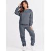 imageANRABESS Womens Two Piece Outfits Lounge Set Long Sleeve Crewneck Sweatshirt Jogger Pants Tracksuit Sweatsuit 2024 Fall SetsDark Grey