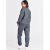 imageANRABESS Womens Two Piece Outfits Lounge Set Long Sleeve Crewneck Sweatshirt Jogger Pants Tracksuit Sweatsuit 2024 Fall SetsDark Grey