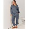 imageANRABESS Womens Two Piece Outfits Lounge Set Long Sleeve Crewneck Sweatshirt Jogger Pants Tracksuit Sweatsuit 2024 Fall SetsDark Grey