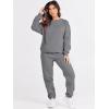 imageANRABESS Womens Two Piece Outfits Lounge Set Long Sleeve Crewneck Sweatshirt Jogger Pants Tracksuit Sweatsuit 2024 Fall SetsDeep Grey