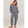imageANRABESS Womens Two Piece Outfits Lounge Set Long Sleeve Crewneck Sweatshirt Jogger Pants Tracksuit Sweatsuit 2024 Fall SetsDeep Grey