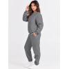 imageANRABESS Womens Two Piece Outfits Lounge Set Long Sleeve Crewneck Sweatshirt Jogger Pants Tracksuit Sweatsuit 2024 Fall SetsDeep Grey