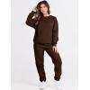 imageANRABESS Womens Two Piece Outfits Lounge Set Long Sleeve Crewneck Sweatshirt Jogger Pants Tracksuit Sweatsuit 2024 Fall SetsDrek Coffee