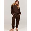 imageANRABESS Womens Two Piece Outfits Lounge Set Long Sleeve Crewneck Sweatshirt Jogger Pants Tracksuit Sweatsuit 2024 Fall SetsDrek Coffee