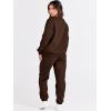 imageANRABESS Womens Two Piece Outfits Lounge Set Long Sleeve Crewneck Sweatshirt Jogger Pants Tracksuit Sweatsuit 2024 Fall SetsDrek Coffee