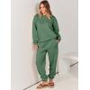 imageANRABESS Womens Two Piece Outfits Lounge Set Long Sleeve Crewneck Sweatshirt Jogger Pants Tracksuit Sweatsuit 2024 Fall SetsGreen
