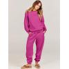 imageANRABESS Womens Two Piece Outfits Lounge Set Long Sleeve Crewneck Sweatshirt Jogger Pants Tracksuit Sweatsuit 2024 Fall SetsHot Pink