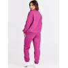 imageANRABESS Womens Two Piece Outfits Lounge Set Long Sleeve Crewneck Sweatshirt Jogger Pants Tracksuit Sweatsuit 2024 Fall SetsHot Pink