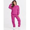 imageANRABESS Womens Two Piece Outfits Lounge Set Long Sleeve Crewneck Sweatshirt Jogger Pants Tracksuit Sweatsuit 2024 Fall SetsHot Pink
