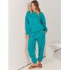 imageANRABESS Womens Two Piece Outfits Lounge Set Long Sleeve Crewneck Sweatshirt Jogger Pants Tracksuit Sweatsuit 2024 Fall SetsLake