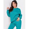 imageANRABESS Womens Two Piece Outfits Lounge Set Long Sleeve Crewneck Sweatshirt Jogger Pants Tracksuit Sweatsuit 2024 Fall SetsLake