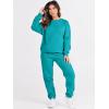 imageANRABESS Womens Two Piece Outfits Lounge Set Long Sleeve Crewneck Sweatshirt Jogger Pants Tracksuit Sweatsuit 2024 Fall SetsLake