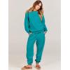 imageANRABESS Womens Two Piece Outfits Lounge Set Long Sleeve Crewneck Sweatshirt Jogger Pants Tracksuit Sweatsuit 2024 Fall SetsLake