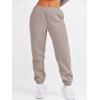 imageANRABESS Womens Two Piece Outfits Lounge Set Long Sleeve Crewneck Sweatshirt Jogger Pants Tracksuit Sweatsuit 2024 Fall SetsLight Khaki