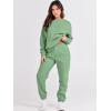 imageANRABESS Womens Two Piece Outfits Lounge Set Long Sleeve Crewneck Sweatshirt Jogger Pants Tracksuit Sweatsuit 2024 Fall SetsMint Green