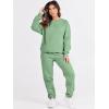 imageANRABESS Womens Two Piece Outfits Lounge Set Long Sleeve Crewneck Sweatshirt Jogger Pants Tracksuit Sweatsuit 2024 Fall SetsMint Green