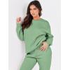imageANRABESS Womens Two Piece Outfits Lounge Set Long Sleeve Crewneck Sweatshirt Jogger Pants Tracksuit Sweatsuit 2024 Fall SetsMint Green