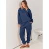 imageANRABESS Womens Two Piece Outfits Lounge Set Long Sleeve Crewneck Sweatshirt Jogger Pants Tracksuit Sweatsuit 2024 Fall SetsNavy Blue