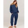 imageANRABESS Womens Two Piece Outfits Lounge Set Long Sleeve Crewneck Sweatshirt Jogger Pants Tracksuit Sweatsuit 2024 Fall SetsNavy Blue