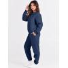 imageANRABESS Womens Two Piece Outfits Lounge Set Long Sleeve Crewneck Sweatshirt Jogger Pants Tracksuit Sweatsuit 2024 Fall SetsNavy Blue