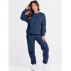 imageANRABESS Womens Two Piece Outfits Lounge Set Long Sleeve Crewneck Sweatshirt Jogger Pants Tracksuit Sweatsuit 2024 Fall SetsNavy Blue