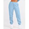imageANRABESS Womens Two Piece Outfits Lounge Set Long Sleeve Crewneck Sweatshirt Jogger Pants Tracksuit Sweatsuit 2024 Fall SetsSky
