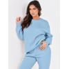 imageANRABESS Womens Two Piece Outfits Lounge Set Long Sleeve Crewneck Sweatshirt Jogger Pants Tracksuit Sweatsuit 2024 Fall SetsSky