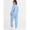 imageANRABESS Womens Two Piece Outfits Lounge Set Long Sleeve Crewneck Sweatshirt Jogger Pants Tracksuit Sweatsuit 2024 Fall SetsSky