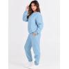 imageANRABESS Womens Two Piece Outfits Lounge Set Long Sleeve Crewneck Sweatshirt Jogger Pants Tracksuit Sweatsuit 2024 Fall SetsSky