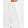 imageANRABESS Womens Two Piece Outfits Lounge Set Long Sleeve Crewneck Sweatshirt Jogger Pants Tracksuit Sweatsuit 2024 Fall SetsWhite