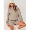 imageANRABESS Women 2 Piece Outfit Oversized Hoodie Sweatshirt Shorts Lounge Sweat Set Sweatsuit Tracksuit 2025 Trendy Y2K ClothesApricot