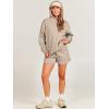 imageANRABESS Women 2 Piece Outfit Oversized Hoodie Sweatshirt Shorts Lounge Sweat Set Sweatsuit Tracksuit 2025 Trendy Y2K ClothesApricot