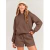 imageANRABESS Women 2 Piece Outfit Oversized Hoodie Sweatshirt Shorts Lounge Sweat Set Sweatsuit Tracksuit 2025 Trendy Y2K ClothesBrown