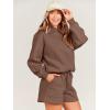 imageANRABESS Women 2 Piece Outfit Oversized Hoodie Sweatshirt Shorts Lounge Sweat Set Sweatsuit Tracksuit 2025 Trendy Y2K ClothesBrown