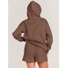 imageANRABESS Women 2 Piece Outfit Oversized Hoodie Sweatshirt Shorts Lounge Sweat Set Sweatsuit Tracksuit 2025 Trendy Y2K ClothesBrown
